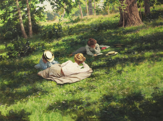 Three Reading Women | Johan Krouthén | 1908