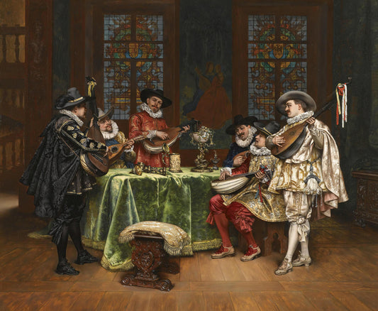 Interior with Troubadours | Adolphe-Alexandre Lesrel | 1899
