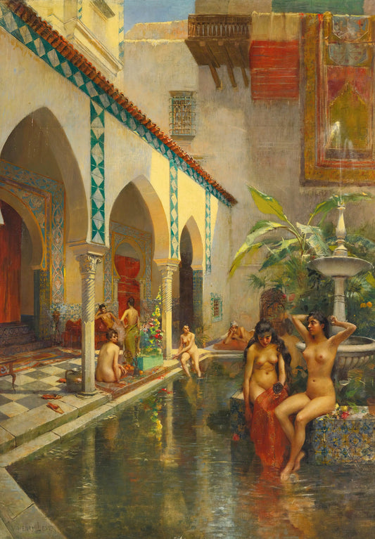 Une cour exotique | Henri Victor Lesur | XIXe siècle