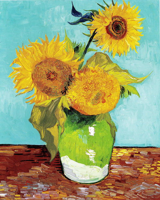 Trois tournesols dans un vase | Vincent Van Gogh | 1888