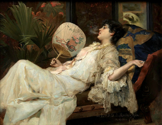 Young Woman Smoking | Francisco Masriera | 1894
