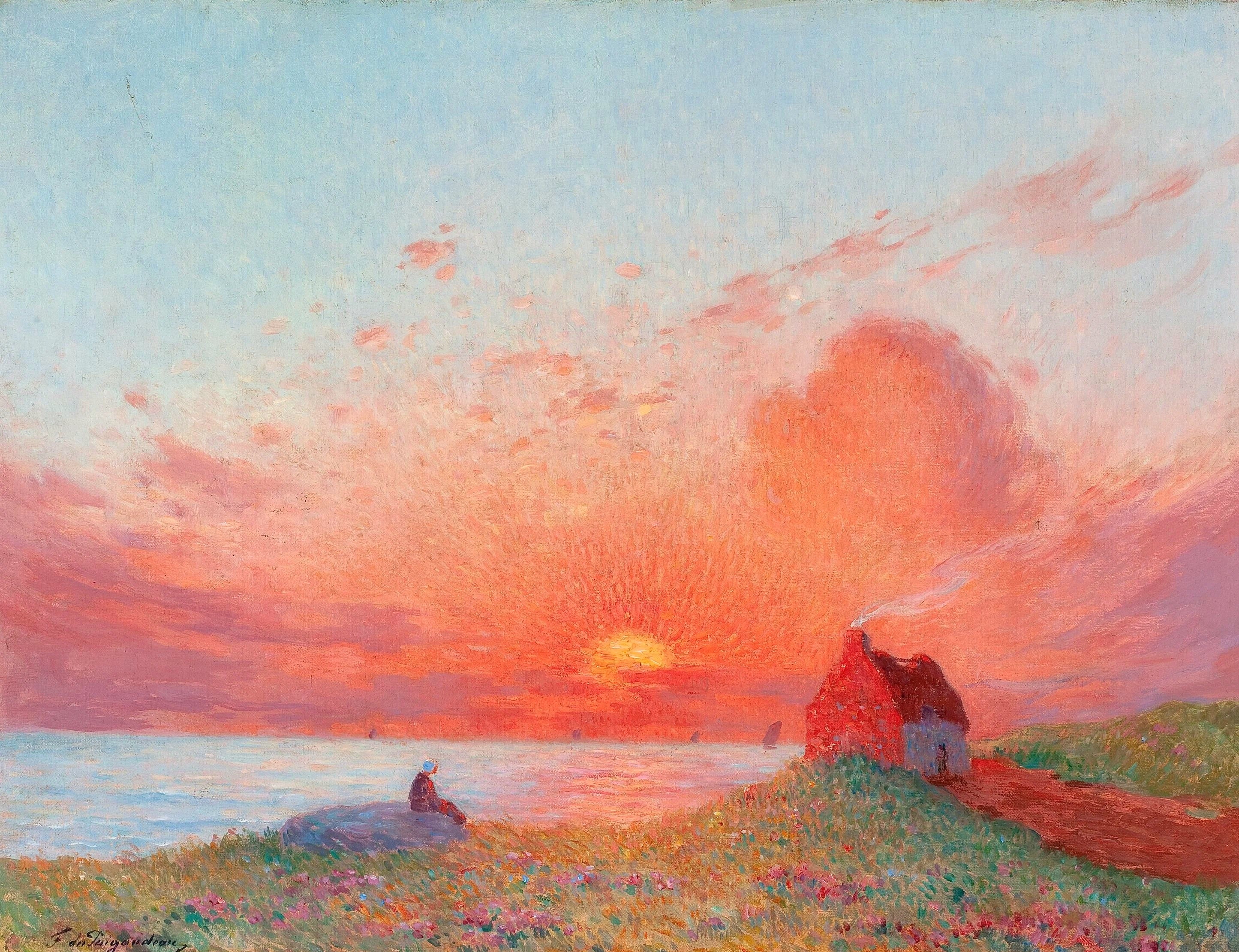 Sunset, near Le Croisic by Ferdinand du Puigaudeau | Buy Fine Art