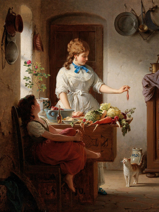 A Kitchen Idyll | Anton Ebert | 1873