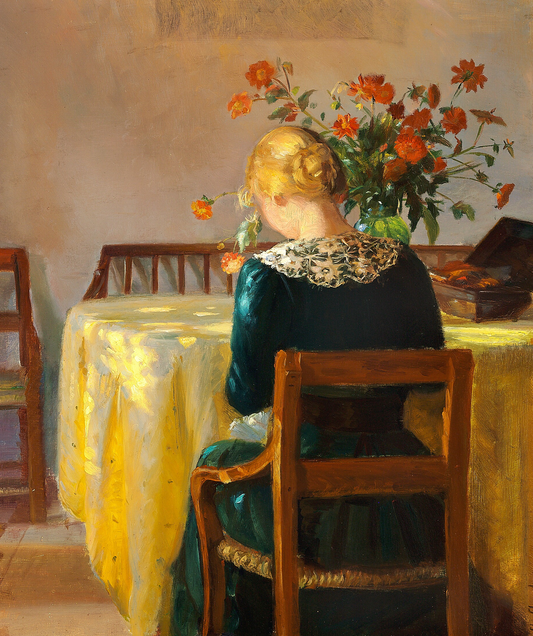 Painter’s Daughter Helga Sewing | Anna Ancher | 1905