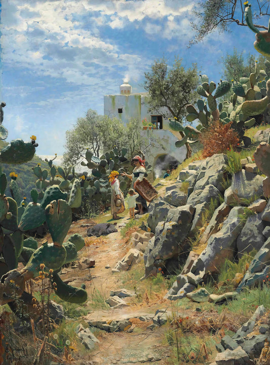 Cactus Plantation in Capri | Peder Mørk Mønsted | 19th Century