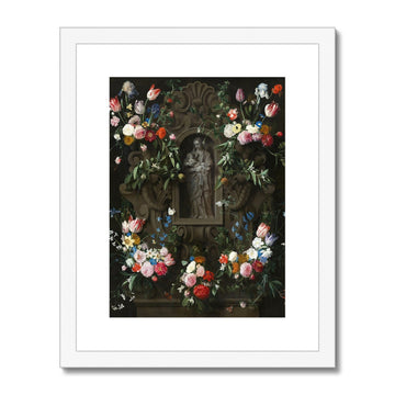 Garland of Flowers Surrounding a Sculpture of the Virgin Mary | Daniel Seghers | 1645