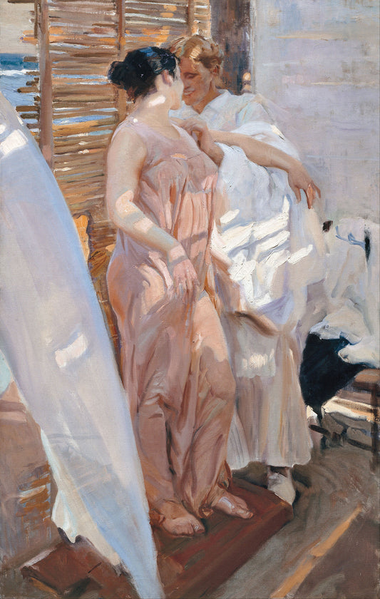 La robe rose | Joaquin Sorolla et Bastida | 1916