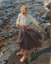 A Girl Standing in the Wind | Akseli Gallen-Kallela | 1883