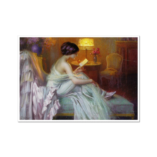 Reading at Lamp Light | Delphin Enjolras | 19th Century