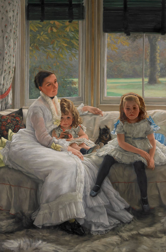Portrait of Mrs Catherine Smith Gill and Two of her Children | James Tissot | 1877