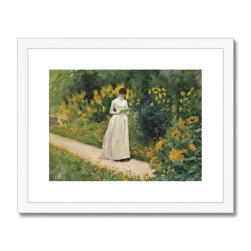 Reading on the Garden Path | Albert Aublet | 1883