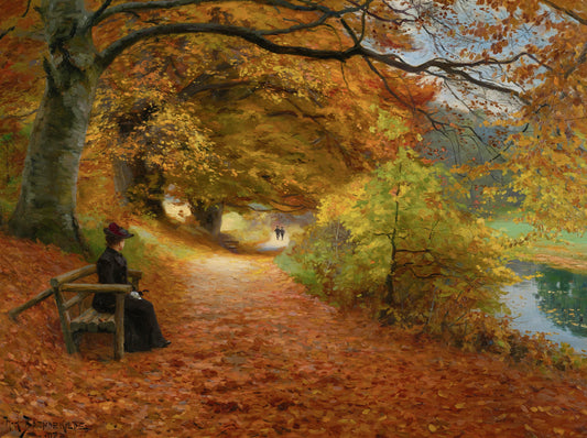A Wooded Path in Autumn | H. A. Brendekilde | 1902