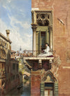 Anna Passini sur le balcon à Venise | Ludwig Johann Passini | 1866