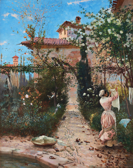 Garden Scene, Alhambra | Hugo Birger | 1885