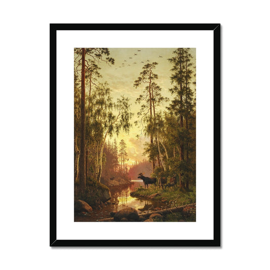 Waldszene mit Elchen | Carl Bøgh | 1879