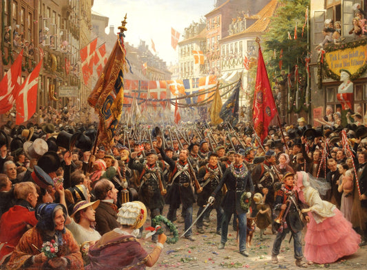 Danish Soldiers Returning to Copenhagen | Otto Bache | 1849
