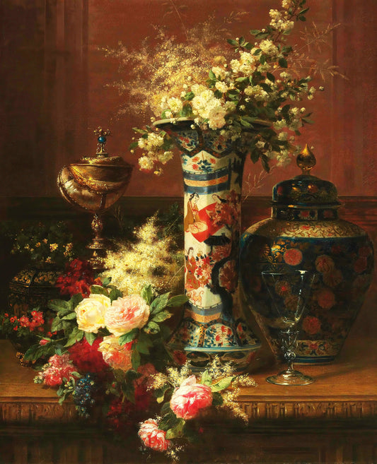 Flowers in a Japanese Vase | Jean-Baptiste Robie | 1870