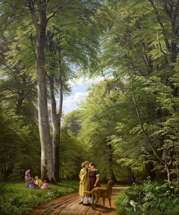 Une forêt de hêtres en mai près du manoir d'Iselingen, Zélande | PC Skövgaard | 1857