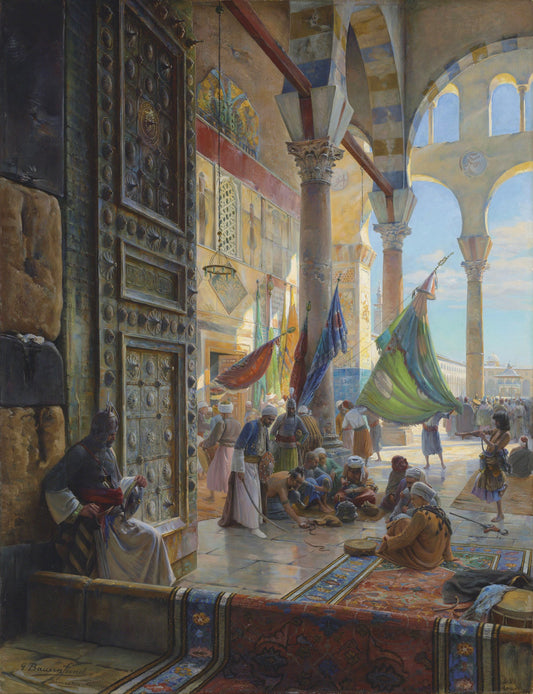 Forecourt of the Umayyad Mosque, Damascus | Gustav Bauernfeind | 1890
