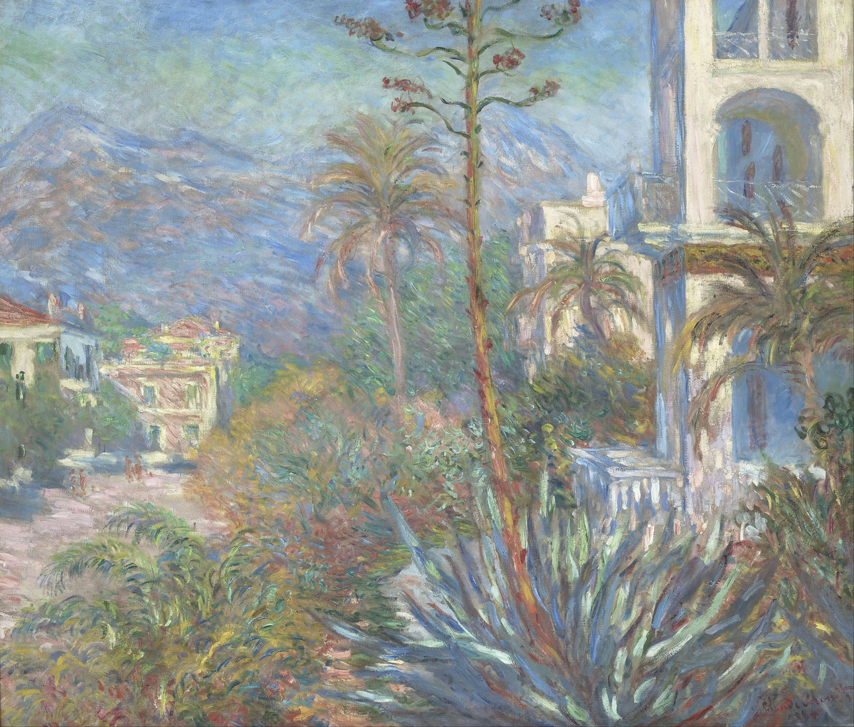 Villas at Bordighera by Claude Monet (1884) — complete painting