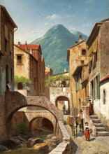 Load image into Gallery viewer, Italian Village Scene | Jacques François Carabain | 1870
