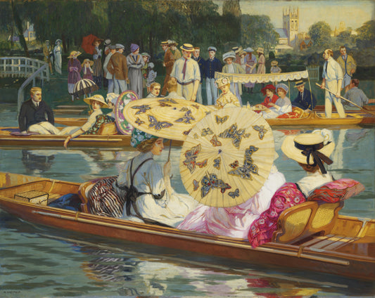 Punting on the Thames | Raimund Germela | 20th Century