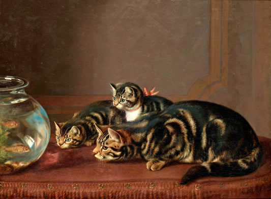 Cats by a Fishbowl | Horatio Henry Couldery | 19th Century
