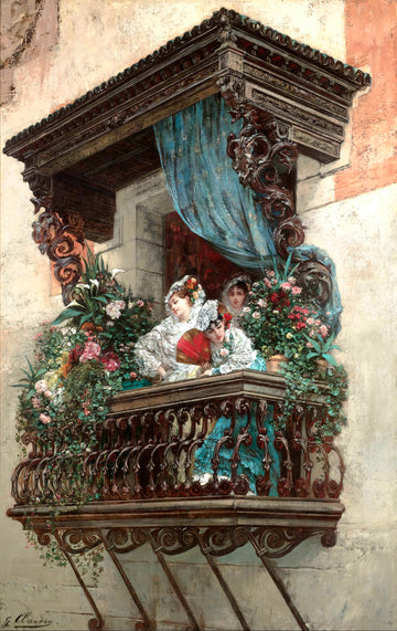Spanish Women on Balcony | Georges Clairin | 19th Century