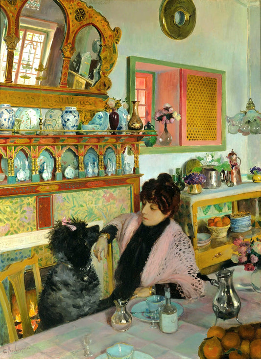 Marie Rochegrosse in The Dining Room of Djenan Meriem | Georges Rochegrosse | 1904