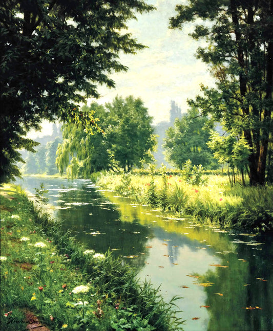 A Tranquil River | Henri Biva | 19th Century