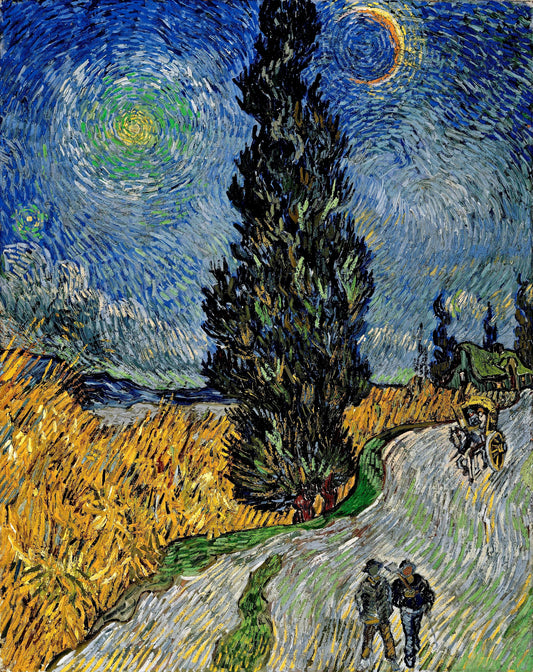 Route aux cyprès et à l'étoile | Vincent van Gogh | 1890