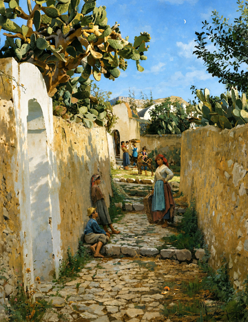 Sunlight in Anacapri | Peder Mørk Mønsted | 1885