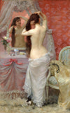 Young Naked Woman Doing Her Hair | Jean-André Rixens | 1887
