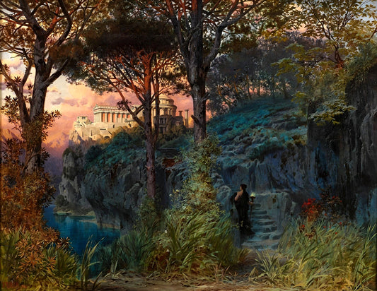 Palace at a Mountain Lake | Ferdinand Knab | 1876