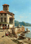 View of Arona on Lake Maggiore | Jacques François Carabain | 1899