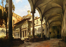 Load image into Gallery viewer, Courtyard of The Pazzi Chapel | Carl Graeb | 1858
