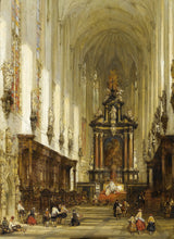 Load image into Gallery viewer, Interior of St Paul&#39;s, Antwerp | David Roberts | 1859
