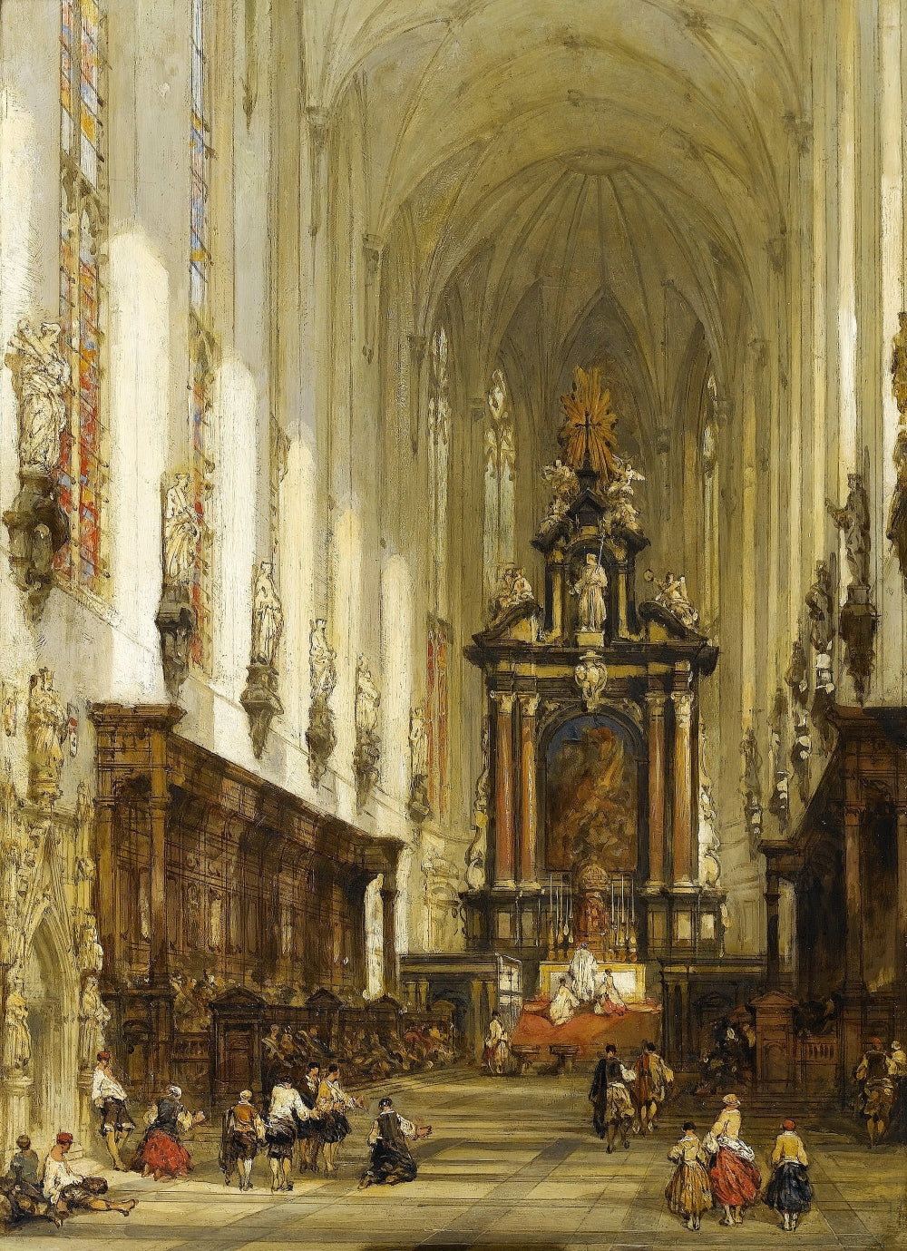 Interior of St Paul's, Antwerp | David Roberts | 1859