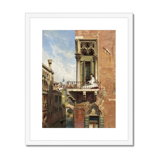 Anna Passini on Balcony in Venice | Ludwig Johann Passini | 1866