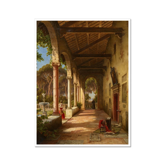 Vue d'une loggia dans une villa italienne | Julius Helfft | 1848
