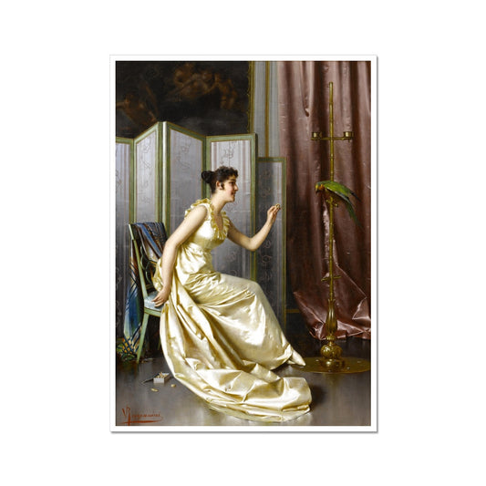 Fütterung des Papageis | Vittorio Reggianini | 19. Jahrhundert