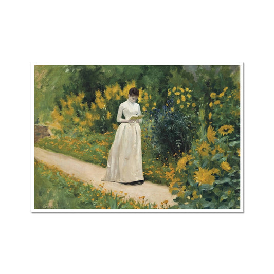 Reading on the Garden Path | Albert Aublet | 1883