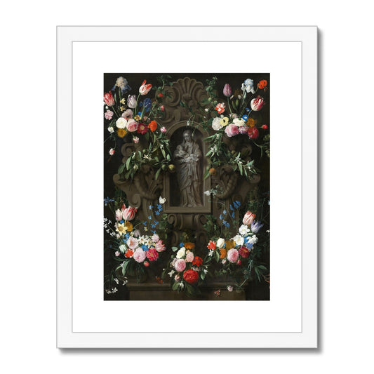 Garland of Flowers Surrounding a Sculpture of the Virgin Mary | Daniel Seghers | 1645