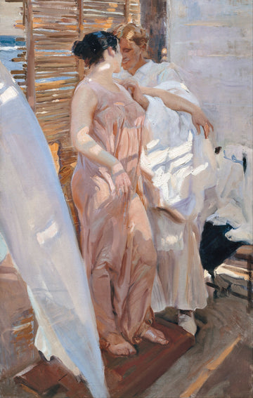 La robe rose | Joaquin Sorolla et Bastida | 1916