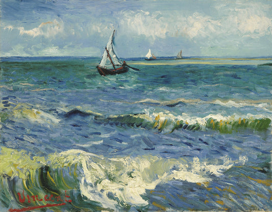 Meereslandschaft in der Nähe von Les Saintes-Maries-de-la-Mer | Vincent van Gogh | 1888 