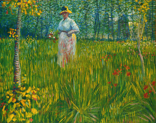 A Woman Walking in a Garden | Vincent Van Gogh | 1887