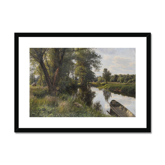 Paysage d'été avec plaine inondable de la rivière | Peder Mørk Mønsted | 1911