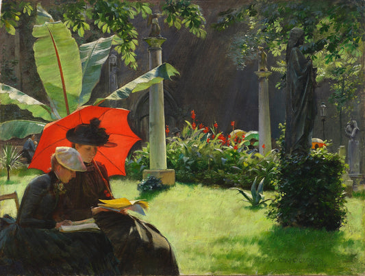 Après-midi au jardin de Cluny, Paris | Charles Courtney Curran | 1889