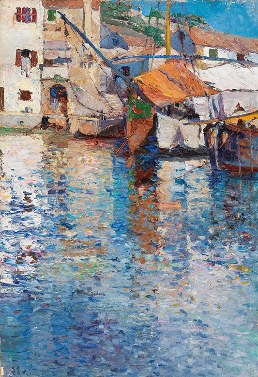 A Sunny Day in the Old Harbour | Lea von Littrow | 1914