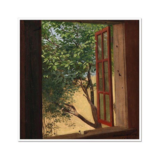 Vue depuis une fenêtre ouverte | Julius Exner | 1845